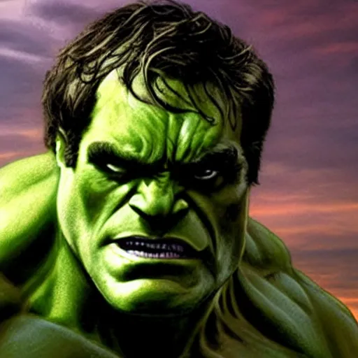 Image similar to Joaquin Phoenix as the hulk, hyperdetailed