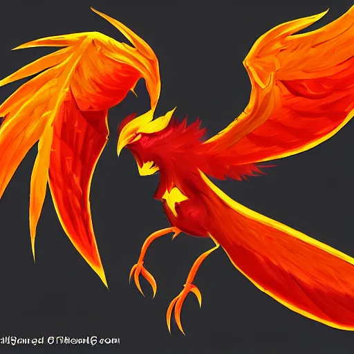 Image similar to Phoenix bird from Dota 2
