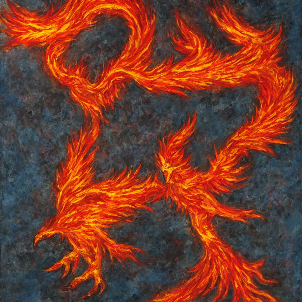 Image similar to A fiery phoenix rising