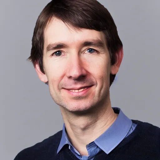 Prompt: photograph of ian goodfellow, ai researcher, apple