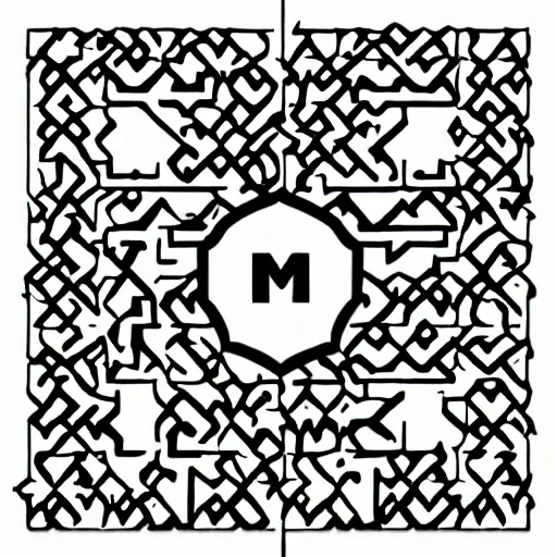 Image similar to figure - ground ambigram tessellation displaying the words wow / mom alternatively, using negative space.