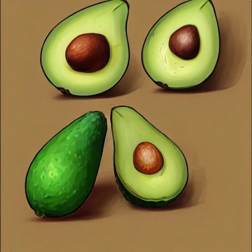 Prompt: how avocado workshop, sketch, medical drawing with annotations, digital Painting, artstation, ultradetailedl