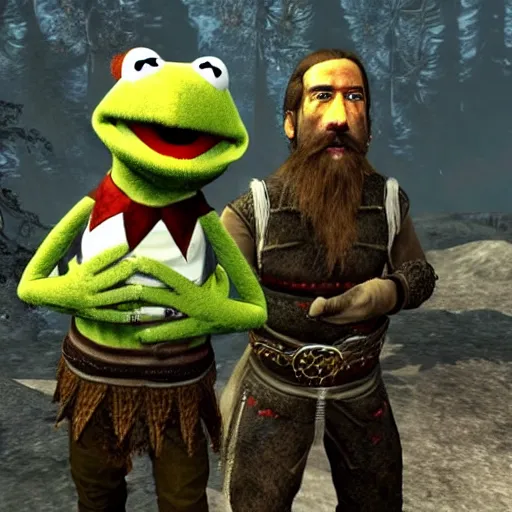 Image similar to muppets in skyrim