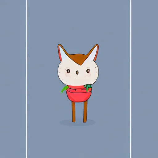 Image similar to simple digital illustration of a cute layered character