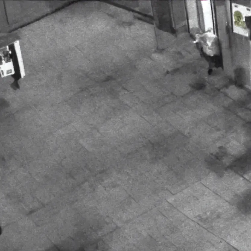Image similar to the most creepy cctv footage still ever found