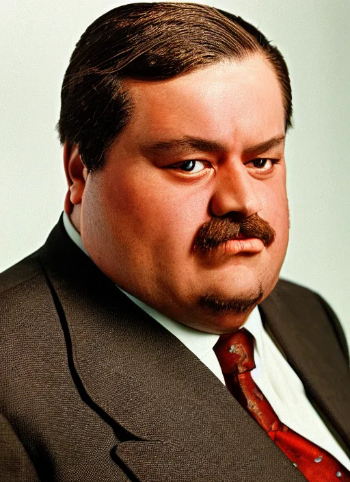 Prompt: platon closeup photograph of a 6 0 0 pound man in a suit, photorealistic, studio lighting, ektachrome, detailed, intricate, face detail