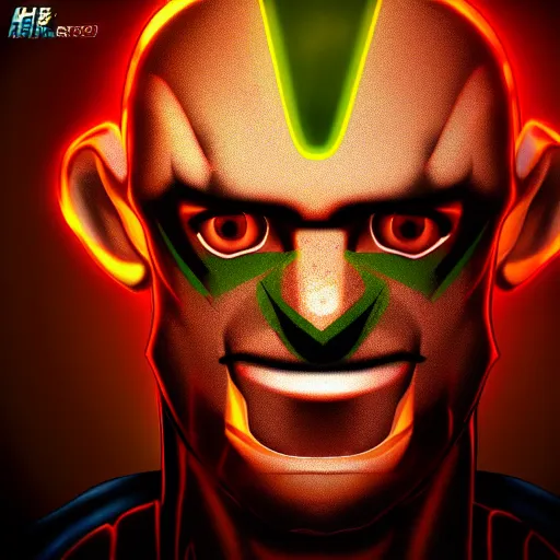 Image similar to portrait of heatblast from ben 1 0, cinematic, dark, realistic, hd