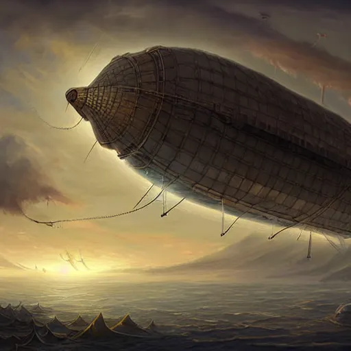 Image similar to a fantasy airship, epic fantasy, detailed, intricate, elegant, digital painting, concept art, smooth, focus, rim light