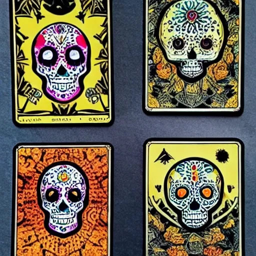 Image similar to haunted, skull, day of the dead, fortune teller, tarot, ouija