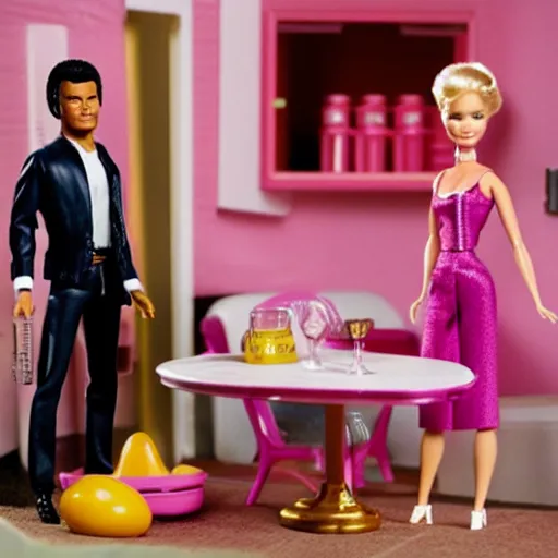 Prompt: barbie playset in pulp fiction, 8 k