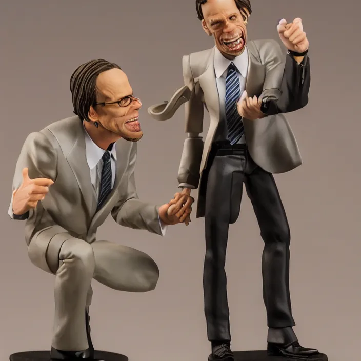 Image similar to detailed figure of steve buschemi, first 4 figures, detailed product photo