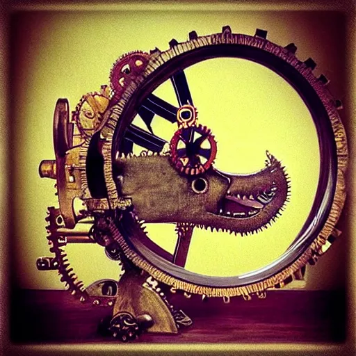 Prompt: “ a clockwork steampunk mammouth”