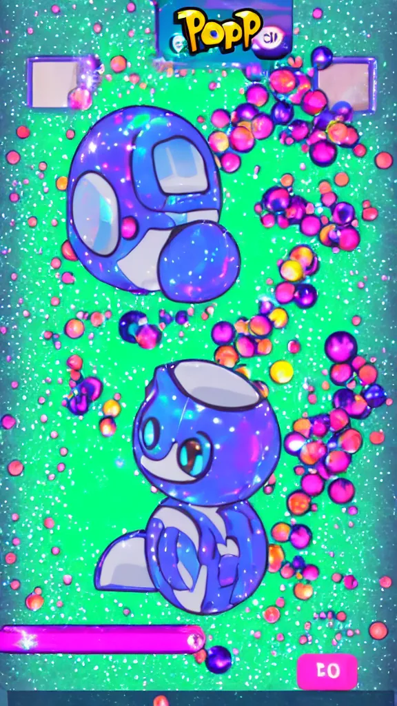 Image similar to popworld 3 d y 2 k tamagotchi and sparkles, seapunk