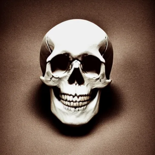 Image similar to a studio photograph of a skull goblet, solid color background, DSLR photography