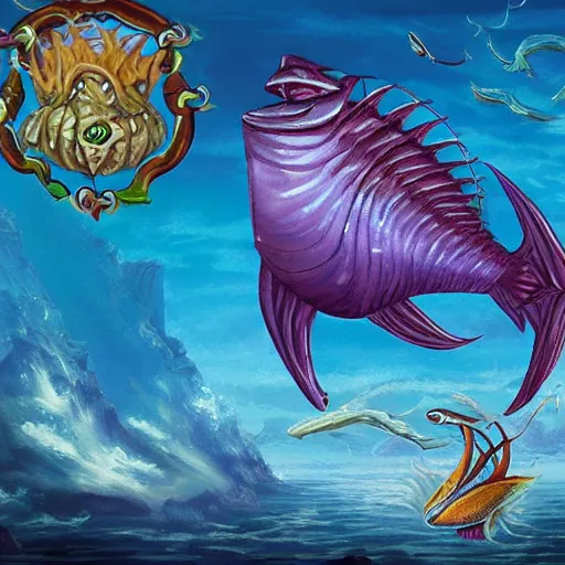 Image similar to the wind fish from koholint island, magical fantasy epic high resolution