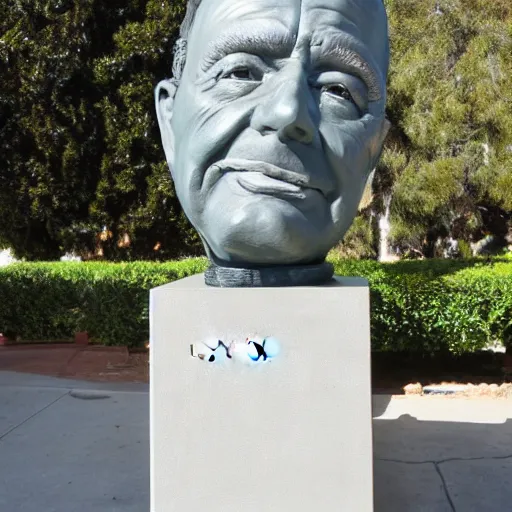 Prompt: Walter Yeo sculpture in LA, super ugly omg