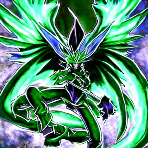 Image similar to green dragon, yugioh style