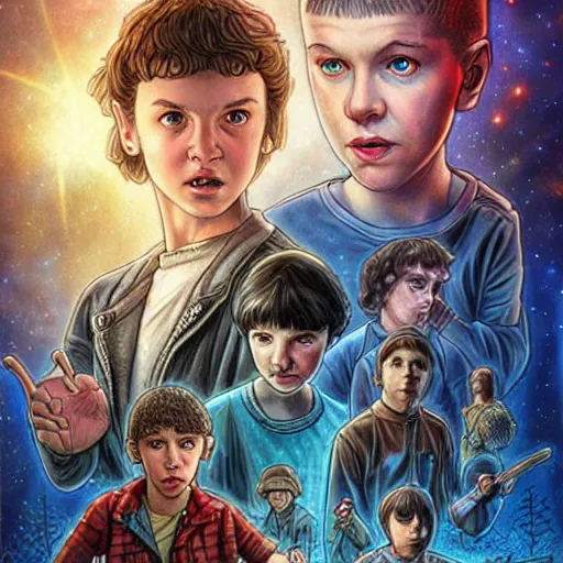 Prompt: !dream a side character of Eleven from Stranger things by ((((((Ralph Horsley)))))), insane detailed!!!!!, Fantasy