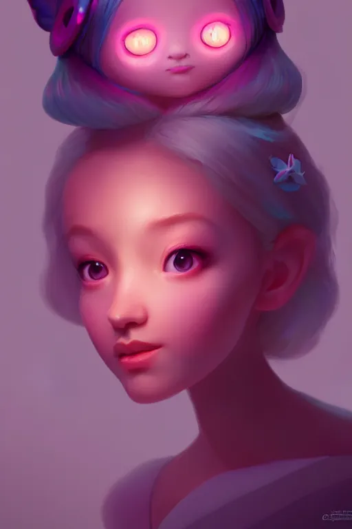 Image similar to super cute Bioluminescent Princess character concept, soft light, soft mood, realistic body features and face, illustration, painting oil on canvas by Elena Zhurikhina and Goro Fujita and Charlie Bowater, octane render trending on artstation, 4k, 8k, HD