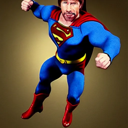 Image similar to chuck Norris as superman