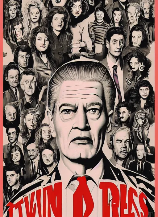 Image similar to twin peaks movie poster art by david jarvis