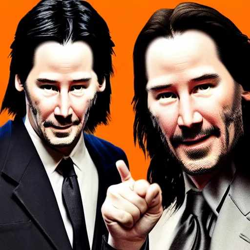 Prompt: Donkey Kong and keanu reeves movie poster 4k portrait