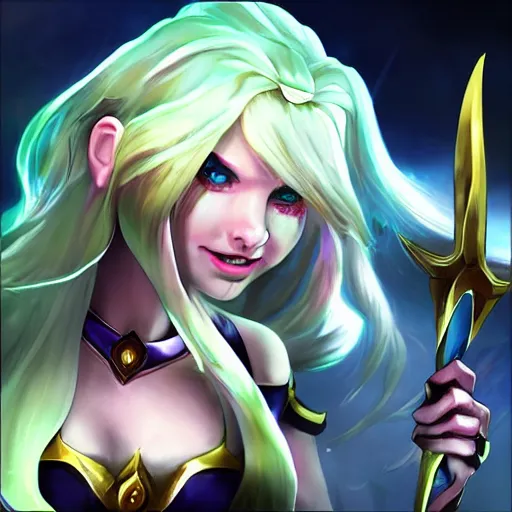 Prompt: lux league of legends, horrifying, angry, evil