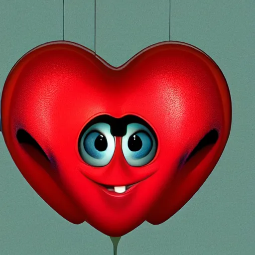 Prompt: a bug heart by disney, pixar, 3 d