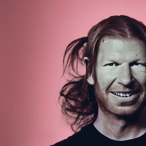 Prompt: aphex twin in the backrooms