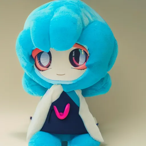 Prompt: cute fumo plush of a girl who is diving deep below the sea, diving suit, deep blue sea, vray caustics and refraction