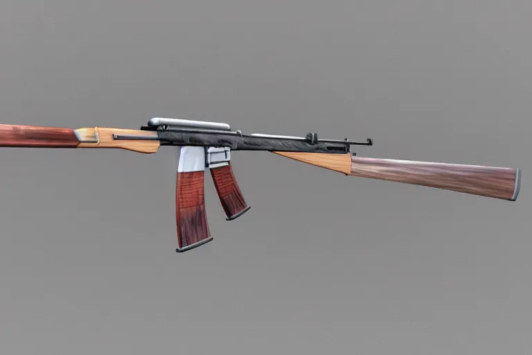 Image similar to high quality render of AK-47