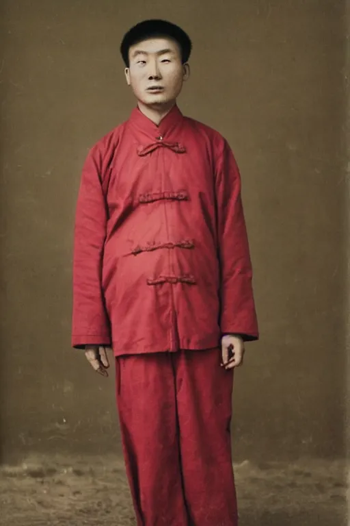 Prompt: Photo of a young pregnant Chinese man