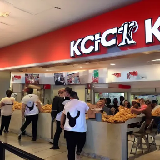 Image similar to chicken invasion in KFC