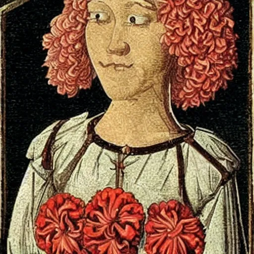 Image similar to medieval carnation lady