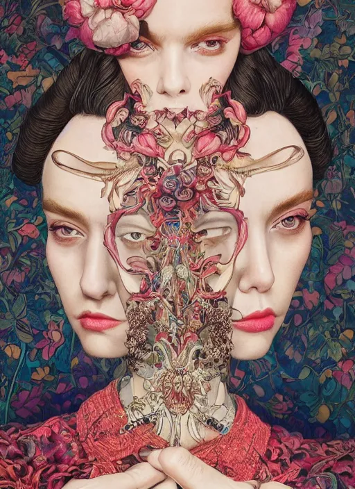 Image similar to fashion portrait :: by Martine Johanna and Chie Yoshii and Kenneth Willardt and Casey Weldon :: ornate, dynamic, particulate, rich colors, intricate, harper's bazaar, elegant, highly detailed, centered, artstation, smooth, sharp focus, octane render, 3d