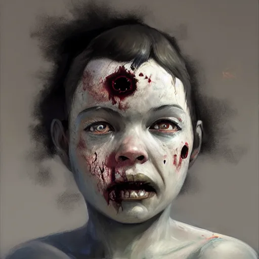 Prompt: head portrait of fresh faced young bjork as a zombie, 7 days to die zombie, gritty background, fine art, award winning, intricate, elegant, sharp focus, cinematic lighting, digital painting, 8 k concept art, art by michael hussar, art by brom, art by guweiz and z. w. gu, 8 k