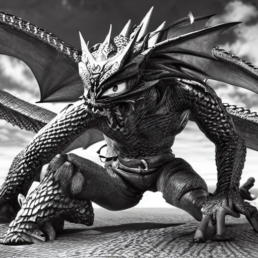 Prompt: dragon slayer in the style of kentaro miura, 4 k, 8 k, absolute detail of even the smallest details and particles, beautiful shadows, beautiful art, black and white drawing, high rendering of the details of the environment, faces and characters