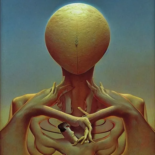 Prompt: an amazing masterpiece of art by gerald brom, Zdzisław Beksiński, z