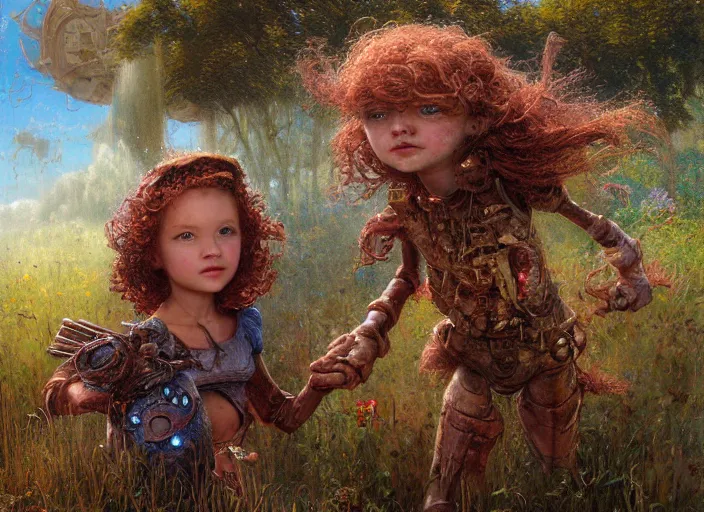 Image similar to a rusty broken down little robot, Lilia Alvarado, Sophie Anderson, Mark Arian, Bob Byerley, Charlie Bowater, Mark Brooks, Steve Henderson, Justin Gerard, Arthur Hughes, Edward Robert Hughes, Mark Keathley, Victor Nizovtsev, Carlos Shwabe, Ross Tran, WLOP