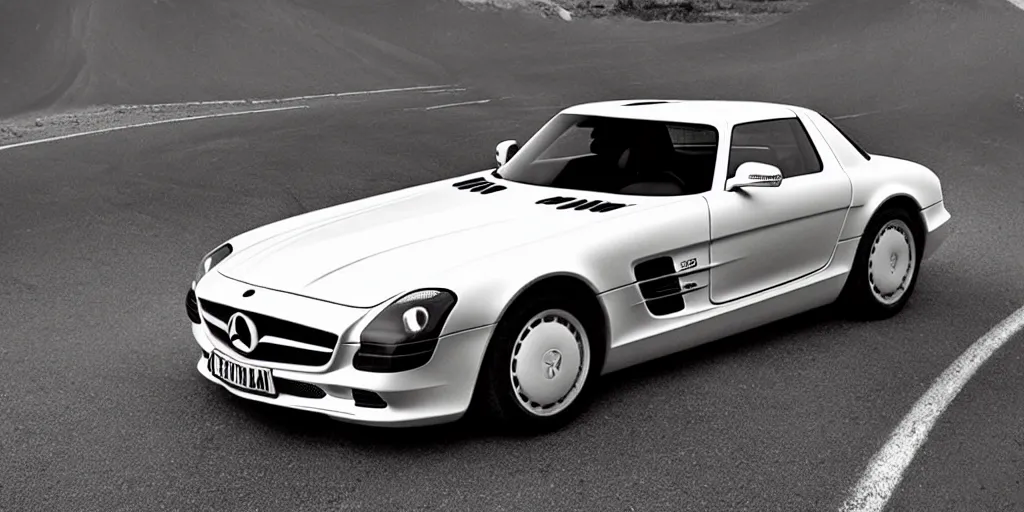 Image similar to “1980s Mercedes SLS, ultra realistic, 4K”