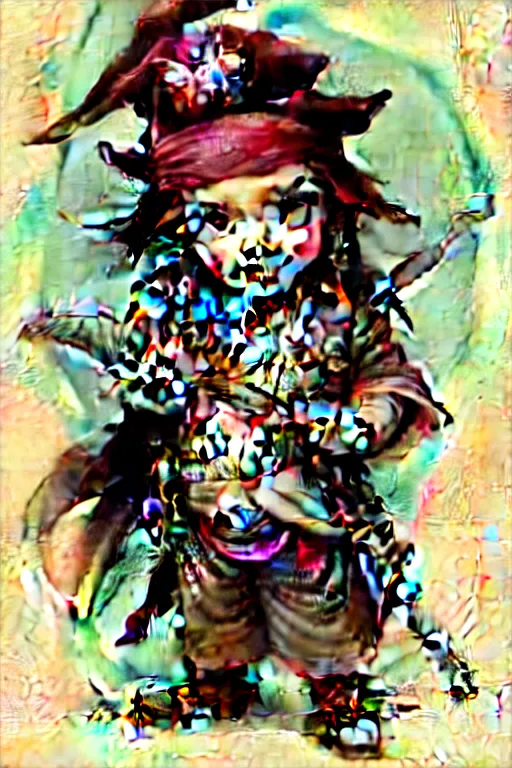 Image similar to ( ( ( ( ( 1 9 5 0 s chibi cute baby jack sparrow. muted colors. ) ) ) ) ) by jean - baptiste monge!!!!!!!!!!!!!!!!!!!!!!!!!!!