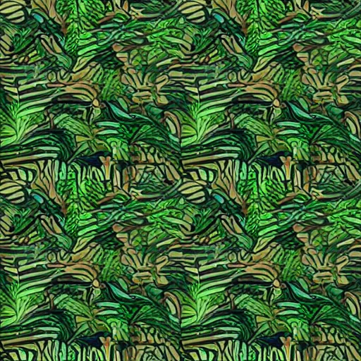 Prompt: jungle seamless texture