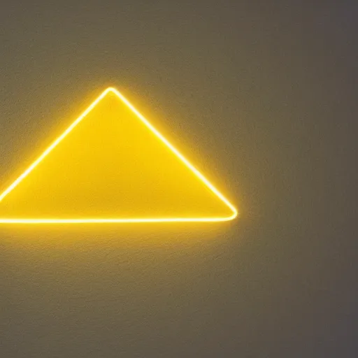 Image similar to yellow glowing triangle with one eye