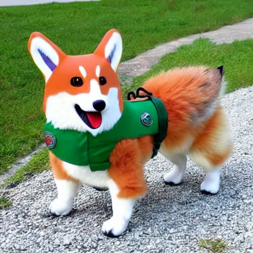 Prompt: corgi dressed as Fox McCloud