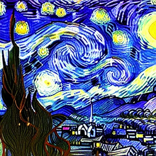 Prompt: starry night photorealistic