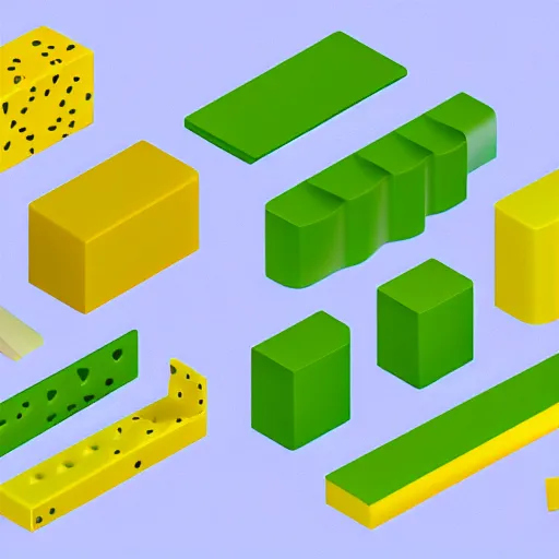 Image similar to isometric stacked layers of swiss cheese