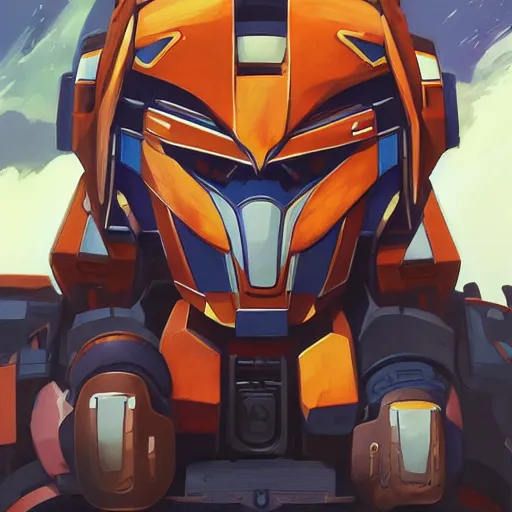 Image similar to portrait of spartan as a gundam pilot, with an intricate, detailed, urban inspired hiphop afro futuristic helmet, vector behance hd jesper ejsing, rhads, makoto shinkai, lois van baarle, ilya kuvshinov, rossdraws, hd, 3 2 k, ilya kuvshinov, gustav klimt