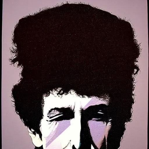 Prompt: portrait of bob dylan by milton glaser