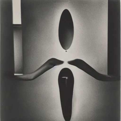 Prompt: The ‘Naive Oculus’ by Man Ray, auction catalogue photo, private collection, collected by Paul Virilio for the exhibition ‘Aesthetics of Disappearance and Logistics of Perception’