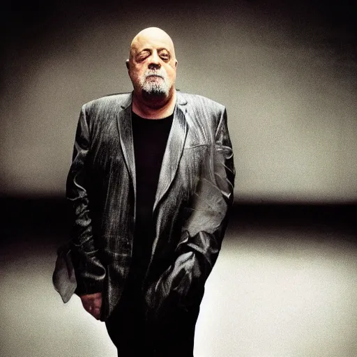 Prompt: hybrid cross between billy joel and billie eilish promotional photograph by leibovitz